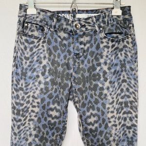 DKNY Blue & Black Leopard Jegging/ Skinny Jeans